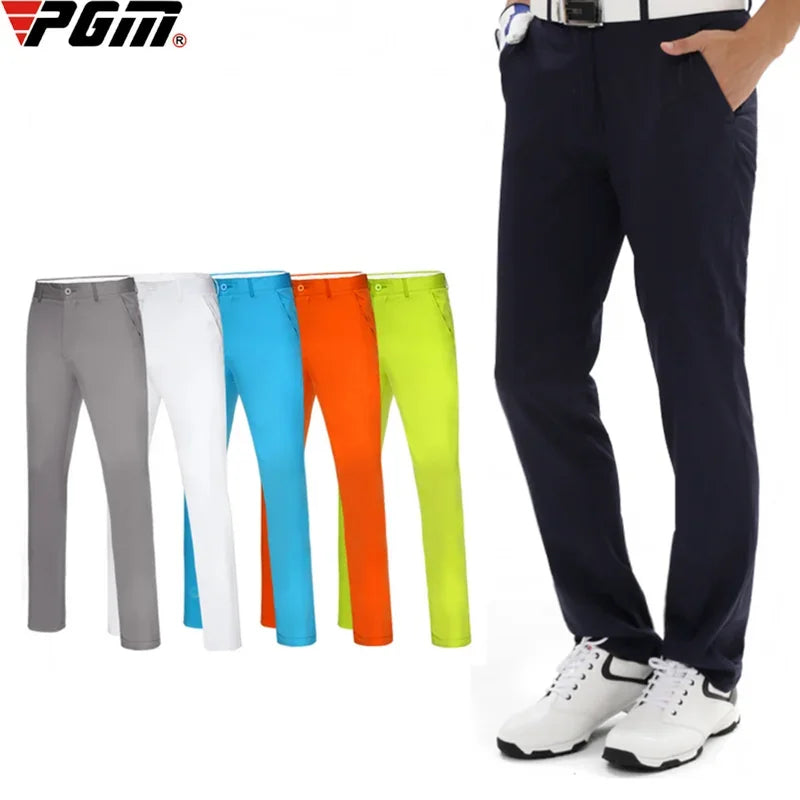 Men's Cotton Golf Pants Waterproof Full Length Breathable