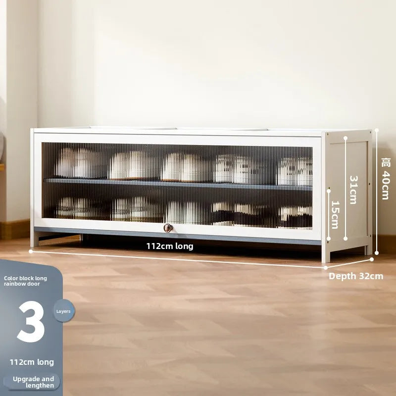 Multi-Layer Shoe Cabinet with Dustproof Large-Capacity Design