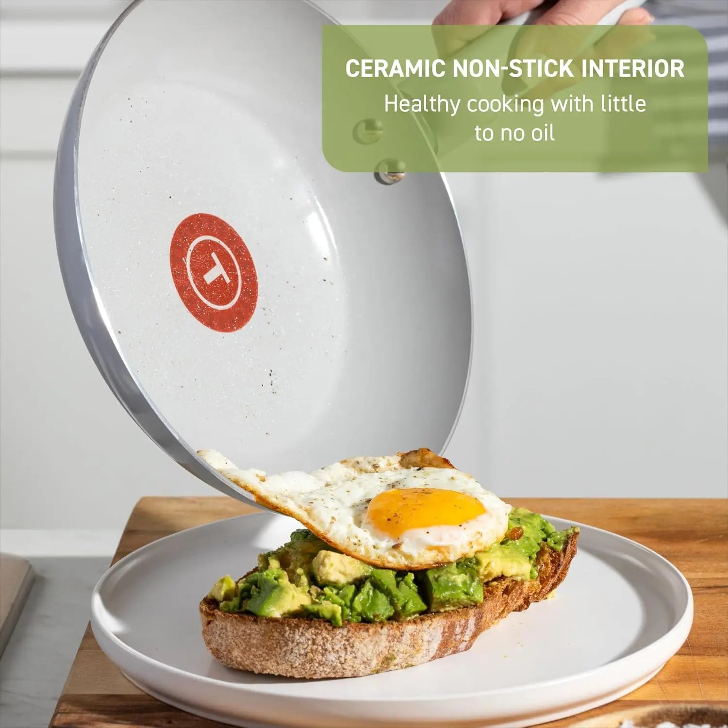 20-Piece Ceramic Nonstick Cookware Set, Oven Safe to 350°F, Includes Pots, Pans, Griddle & Utensils in Mint Green - Buy online at  Vibe In Cart.