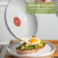 20-Piece Ceramic Nonstick Cookware Set, Oven Safe to 350°F, Includes Pots, Pans, Griddle & Utensils in Mint Green - Buy online at  Vibe In Cart.