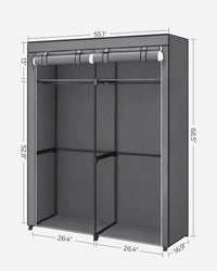 SONGMICS Closet Wardrobe, Portable Closet for Bedroom, Clothes Rail with Non-Woven Fabric Cover, Clothes Storage Organizer - Buy online at  Vibe In Cart.