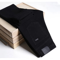Men Classic Advanced Fashion Brand Pure Black Jeans Man Soft Breathe Stretch Slim Straight Denim Trousers Mens Pants Overalls - Buy online at  Vibe In Cart.
