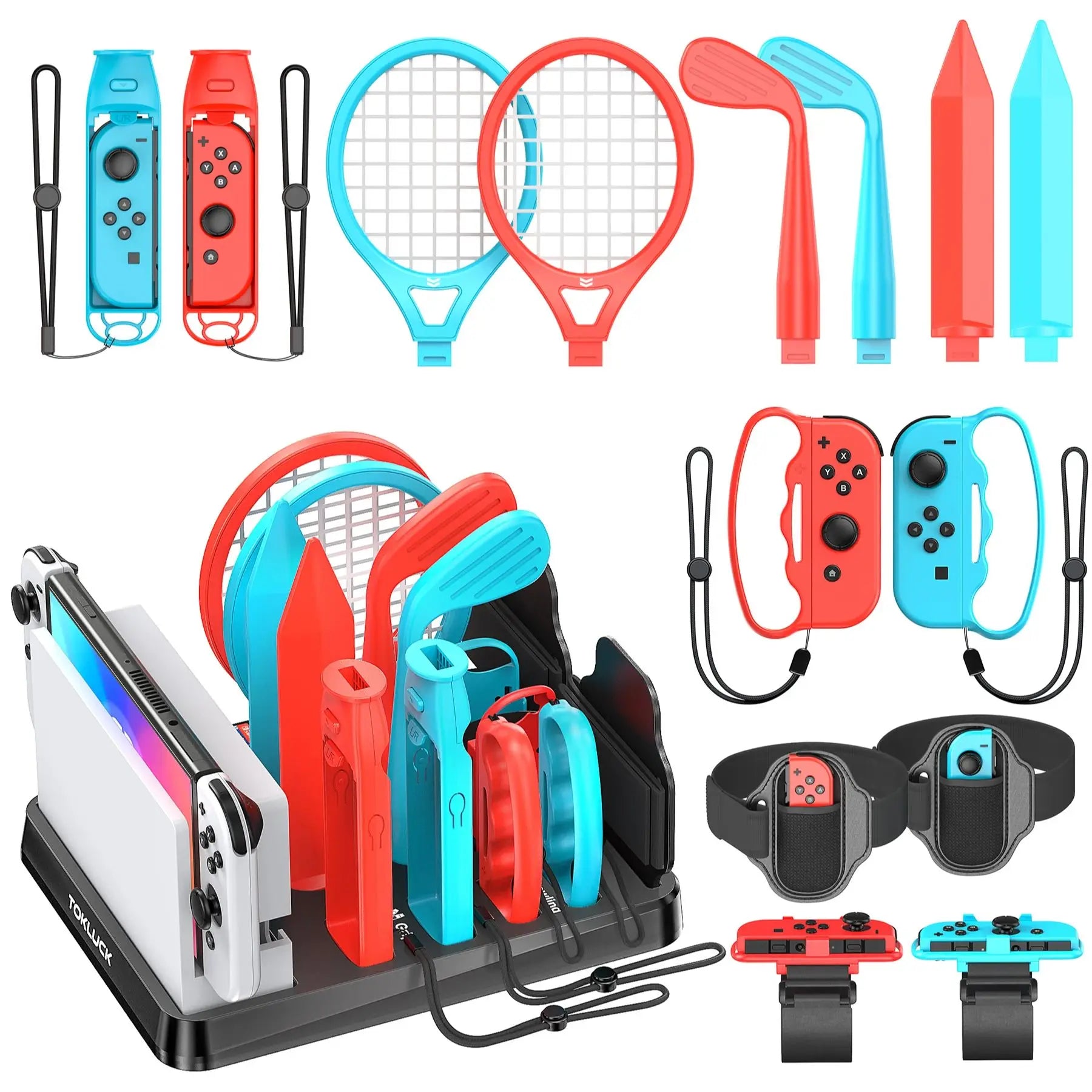 All In One for Switch/Switch OLED Sports Game Accessories Kit for Switch Set Storage Stand for N-Switch - Buy online at  Vibe In Cart.