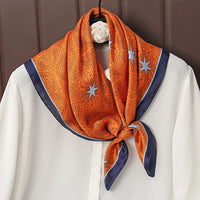 Square Satin Silk Scarf for Women, Casual All Seasons
