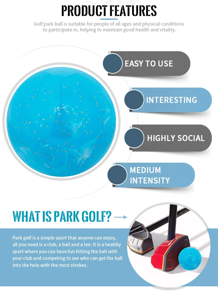 Caiton Park Golf Ball 60mm – Fluid Art Design (Red/Blue/Green) | 4-Layer Durable Core for Korean Courses & Indoor Practice - Buy online at  Vibe In Cart.