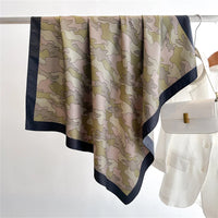 Women's Square Twill Scarf, 90x90 cm, for All Seasons