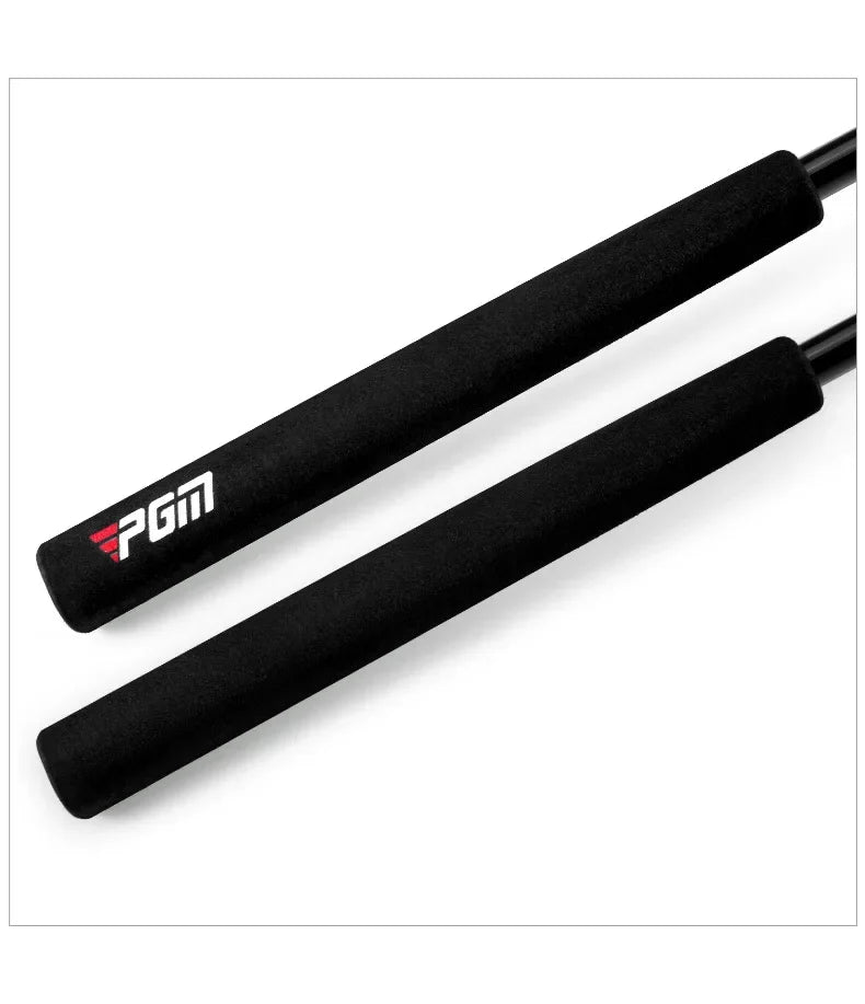 Left Handed Men's Standing Golf Putter with Ball Pickup, Silver Black