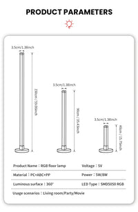 RGB LED Floor Lamp Remote & APP Control Music Sync Corner Lighting Modern Mood Lighting for Bedroom Living Room Gaming decor - Buy online at  Vibe In Cart.