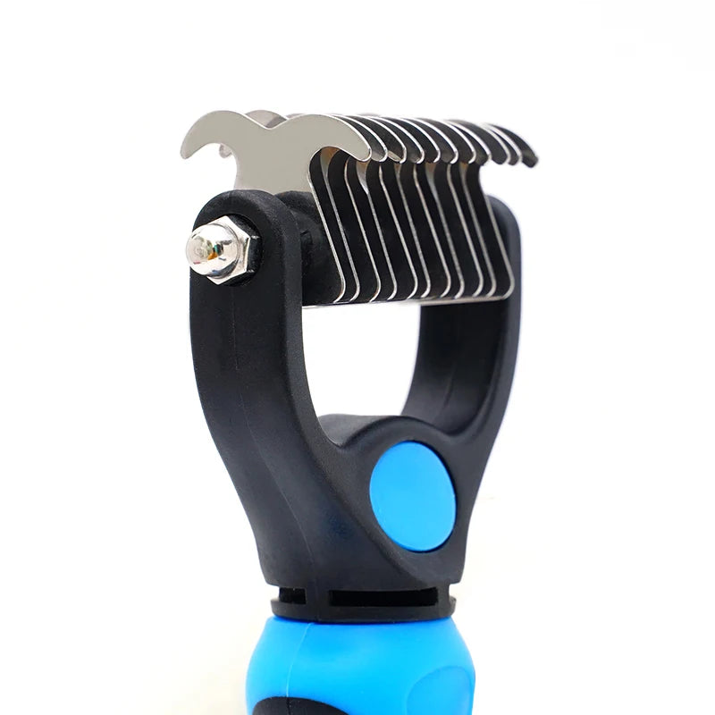 Pet Knot Remover Comb for Dogs & Cats - Dematting Tool with Stainless Steel Blades - Detangling Brush for Matted Hair - Professi - Buy online at  Vibe In Cart.