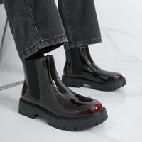 Men Chelsea Boots PU Thick Soled Round Toe Classic Comfortable Men High Top Boots - Buy online at  Vibe In Cart.