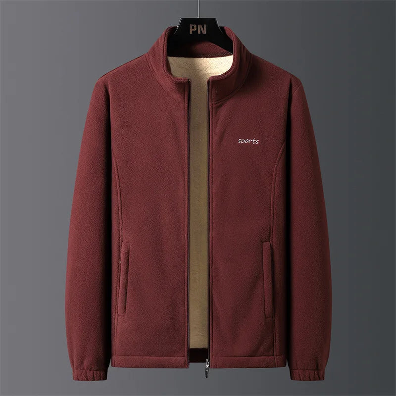 Winter Outdoor Fishing Leisure Windproof Thick Lamb Wool Jacket Comfortable Warm Breathable Men's Stand Up Collar Cotton Jacket - Buy online at  Vibe In Cart.