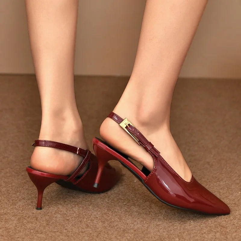 2026 New Summer Pointed Toe Women Sandals Fashion Singbacks Mules Shoes Ladies Elegant Thin Heel Stripper Party Sandalias - Buy online at  Vibe In Cart.