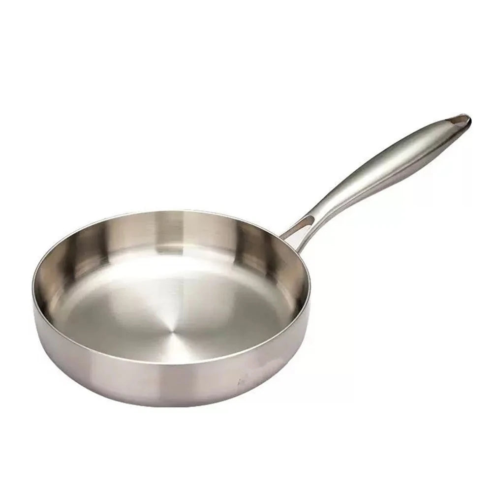 316 Stainless Steel Frying Pan Wok NonStick Pan Fried Steak Pot Uncoated Kitchen Cookware For Gas Stove and Induction Cooker Wok - Buy online at  Vibe In Cart.