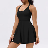 Tennis Dress with Shorts Badminton Clothing 2025 Golf Wear Dress with Shorts Underneath Workout Outfit 1pc Padded  Sport Dress