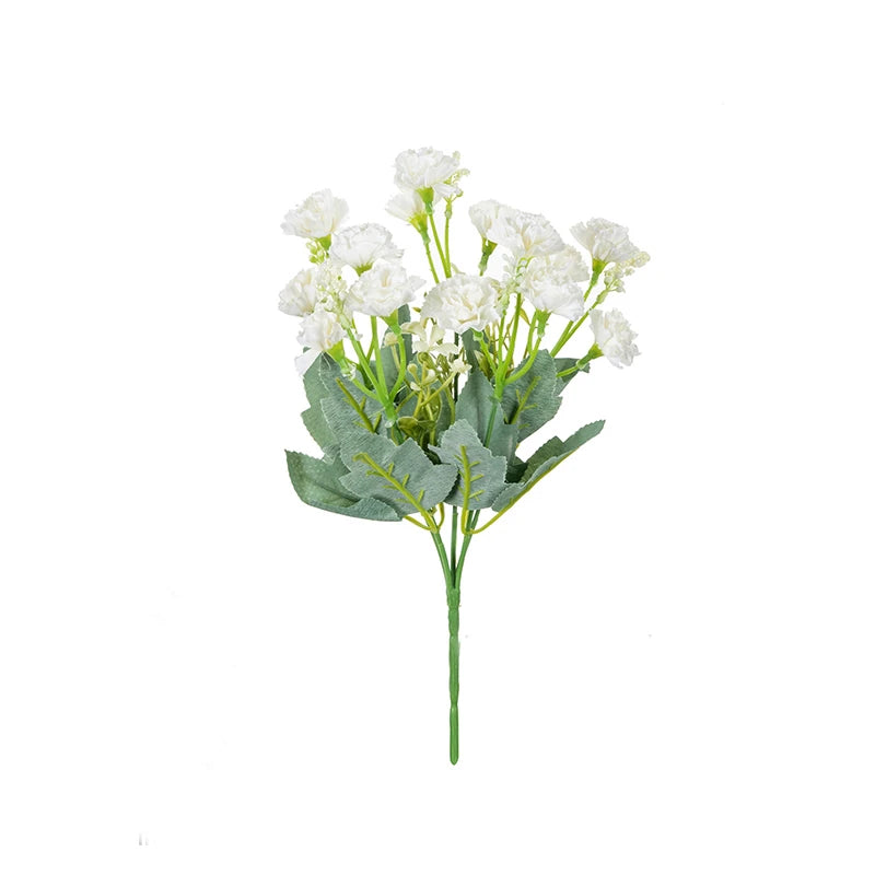 5 Forks 15 Heads Artificial Flowers Small Carnation Festival Wreath Accessories Home Living Room Table Bonsai Wedding Decoration - Buy online at  Vibe In Cart.