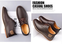Men's Casual Business Leather Shoes Men Fashion Lace-up Derby Shoe Mens Light Comfortable Outdoor Driving Flats - Buy online at  Vibe In Cart.