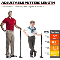 Adjustable Golf Putter with 21-37 Inch Length for Right or Left Handed Users