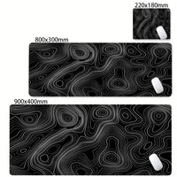 Large Waterproof Non-Slip Rubber Mouse Pad in Black and White