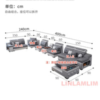 MANBAS Modern Scientific Cloth Sectional Sofa Set with Chaise Lounge, Bluetooth Speakers, and USB Charging Ports for Living Room - Buy online at  Vibe In Cart.