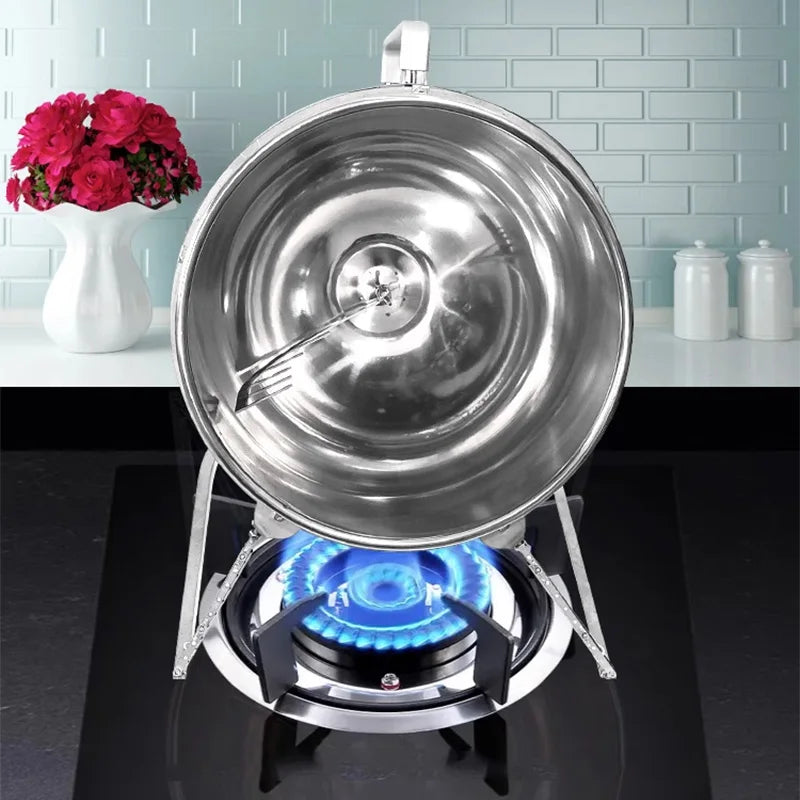 Stainless Steel Stir Fryer, Large Capacity Automatic Flipping and Cooking Machine, Home Outdoor Barbecue, Kitchen - Buy online at  Vibe In Cart.