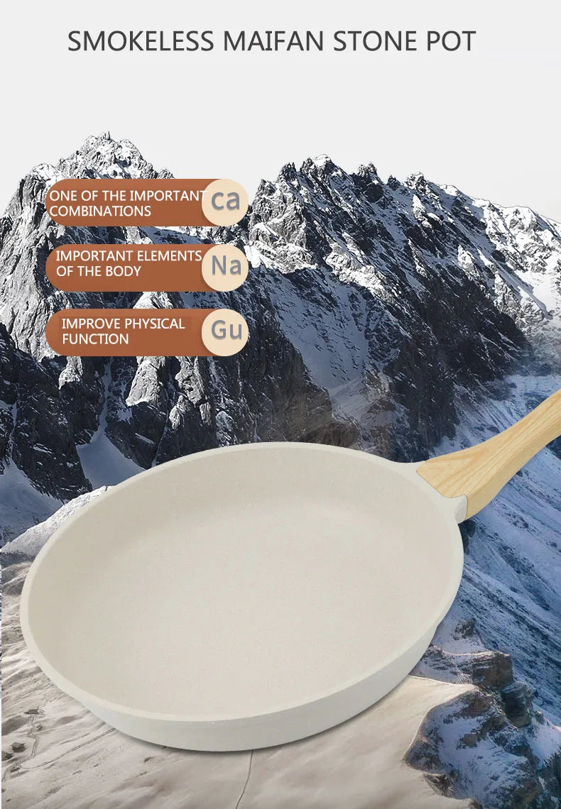 Durable Frying Pan Wok Pan Non-stick Ceramic Pot Induction Gas Stove Universal Cookware Steak Cooking Saucepan Nonstick Pan - Buy online at  Vibe In Cart.