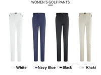 Women's Winter Warm Thick Fleece Golf Pants Straight Full Length