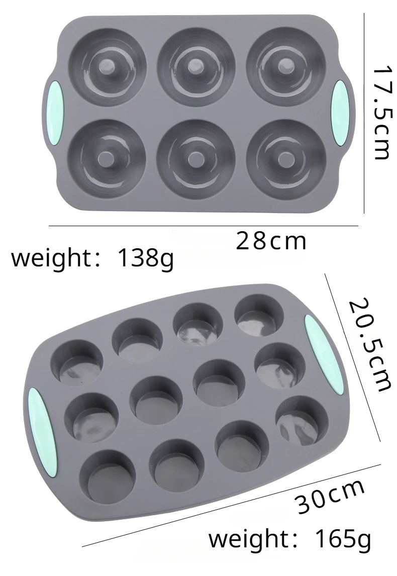 Silicone Bread Muffin Mold Heat Resistant Oven Pan Non-Stick Kitchen Bakeware Cake Pan Set 3D Cake Mold Pastry Baking Loaf Tool - Buy online at  Vibe In Cart.