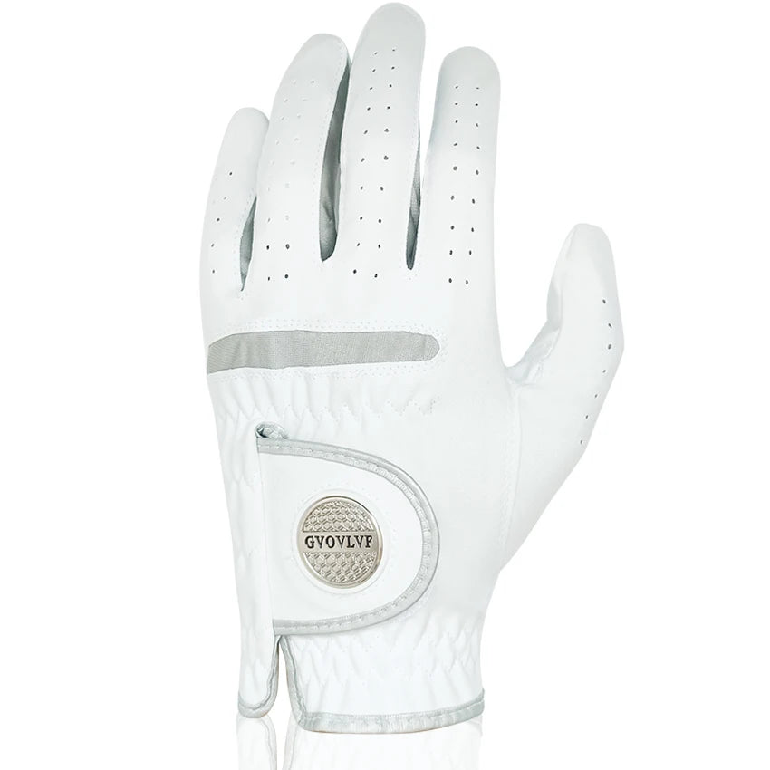 1pc Men Golf Glove Micro Soft Fabric Breathable Comfortable Fitting With Magnetic Marker Replaceable For Golfers White - Buy online at  Vibe In Cart.