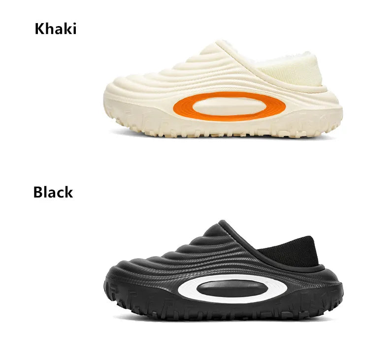 New Fashion Cotton Men's Slippers Winter Warm Plush Men Slippers Waterproof Men Garden Shoes Indoor Outdoor Men's Warm Shoes - Buy online at  Vibe In Cart.