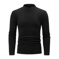 1/2piece Autumn And Winter Men's Semi High Neck Fashionable Base Long Sleeved Top Solid Color Casual Sports Fitness Warm T-shirt - Buy online at  Vibe In Cart.