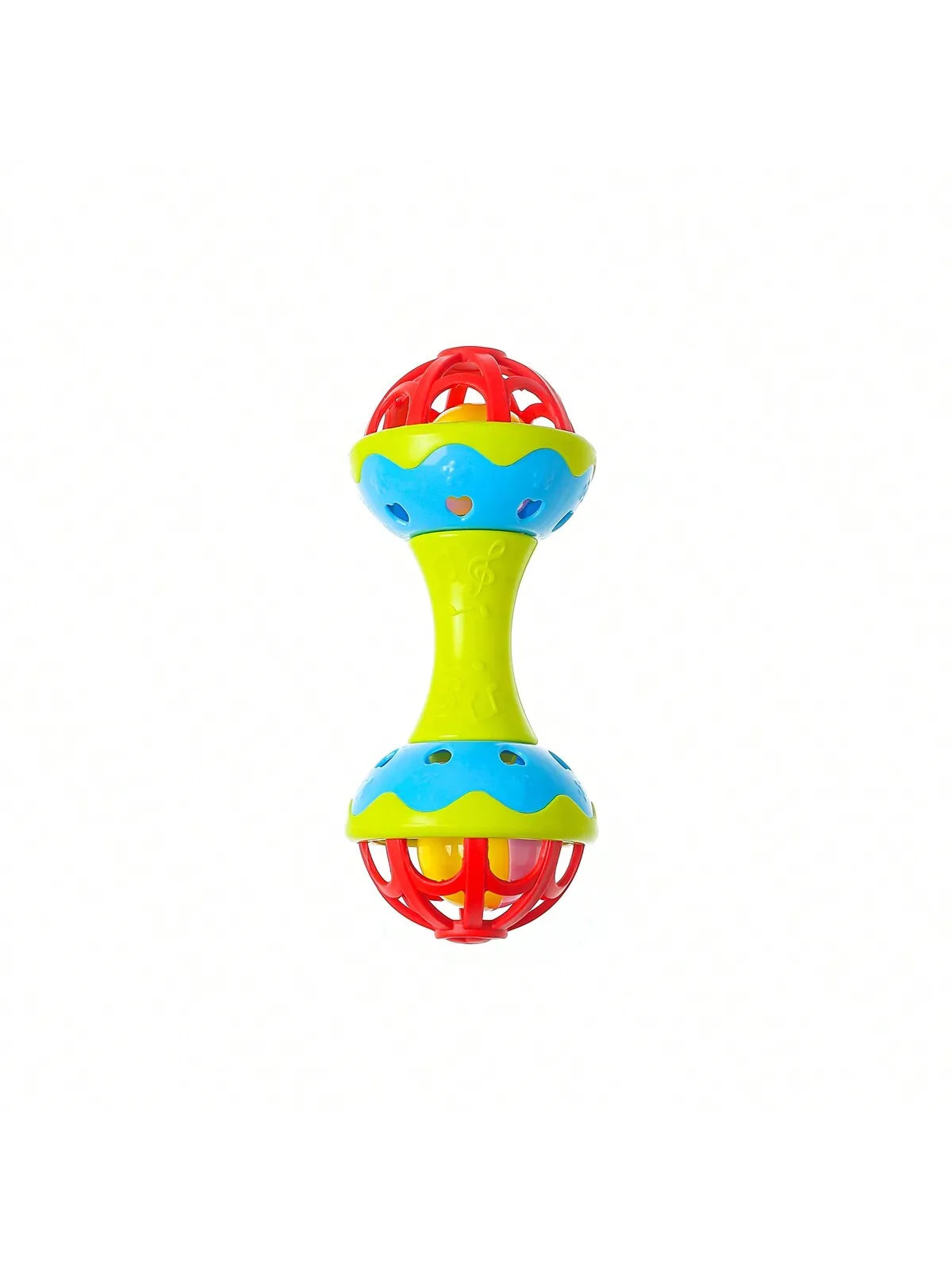 Double-Headed Plastic Baby Rattle Toy, Random Color, 19x8x7.5cm