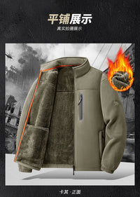 Men's Outdoor Fleece Jacket Thickened Autumn Winter Casual Versatile Comfortable Style Zipper Closure Long Sleeve Unisex Outwear - Buy online at  Vibe In Cart.