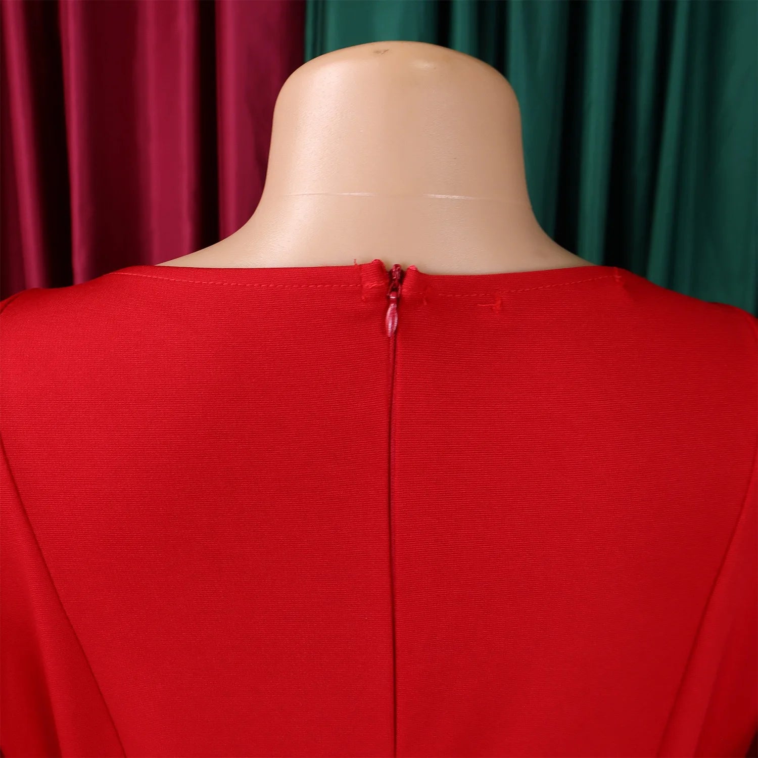 Women's Polyester O Neck Short Sleeve Belted Pleated Mid-Calf Dress