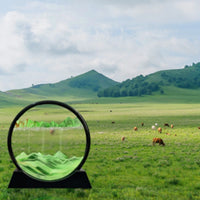 3D Moving Sand Art Picture Round Glass Deep Sea Sandscape Hourglass Quicksand Craft Flowing Sand Painting Office Home Decor Gift - Buy online at  Vibe In Cart.