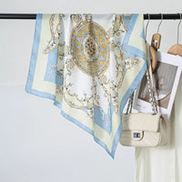 Women's 70cm Square Polyester Scarf for Outdoor Use