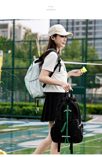 Lightweight Nylon Drawstring Racket Bag for Tennis and Badminton