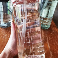 2000ml Sports Drinking Bottles with Time Marker Men Women Water Bottle with Straw Large Capacity Outdoor Cup Fitness Drinkware - Buy online at  Vibe In Cart.