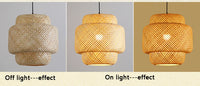 Bamboo Lantern 30cm Pendant Lamp Natural Rattan Wicker E27 LED Chandeliers Hand-Woven Lampshades Lighting Fixture Hanging Light - Buy online at  Vibe In Cart.
