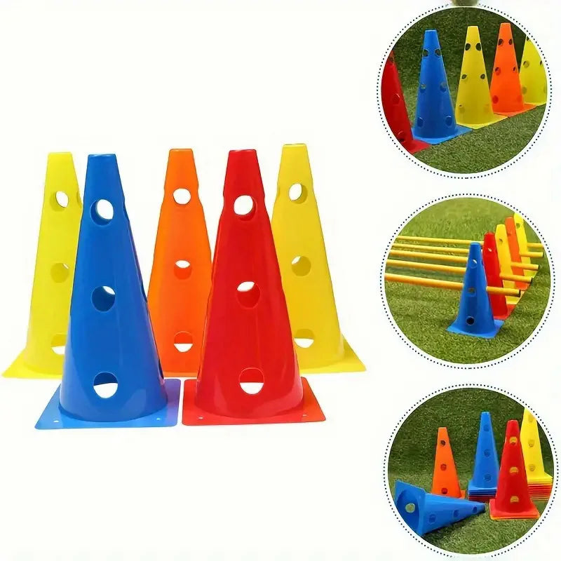 5pcs 32CM Perforated Sign Barrels Obstacles Road Cones Barricades Soccer Basketball Training Equipment - Buy online at  Vibe In Cart.