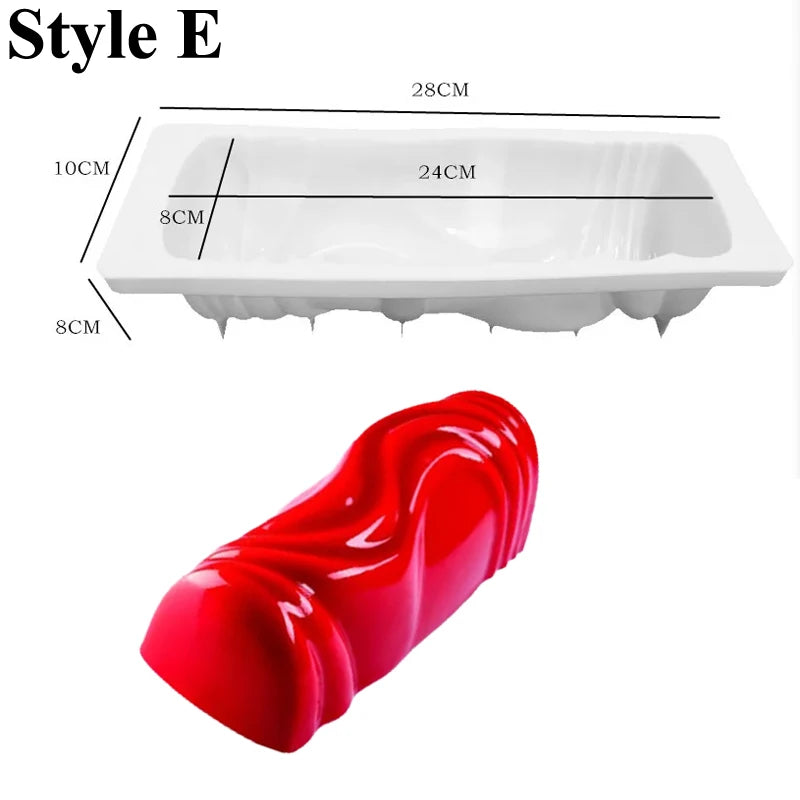 Food Grade Kitchen Bakeware Christmas Long Strip Mousse Cake Moulds Silicone Cake Molds French Mousse Mould Party Pastry Tray - Buy online at  Vibe In Cart.