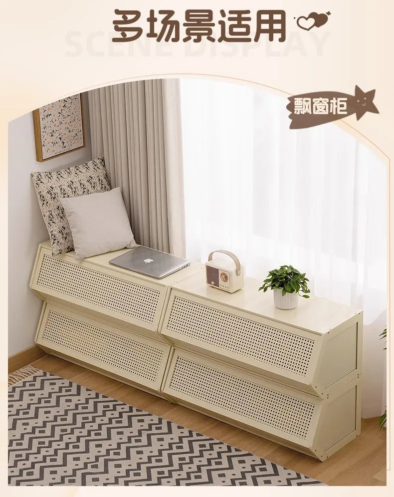 Multi-Layer Shoe Cabinet with Door for Dust-Proof Storage