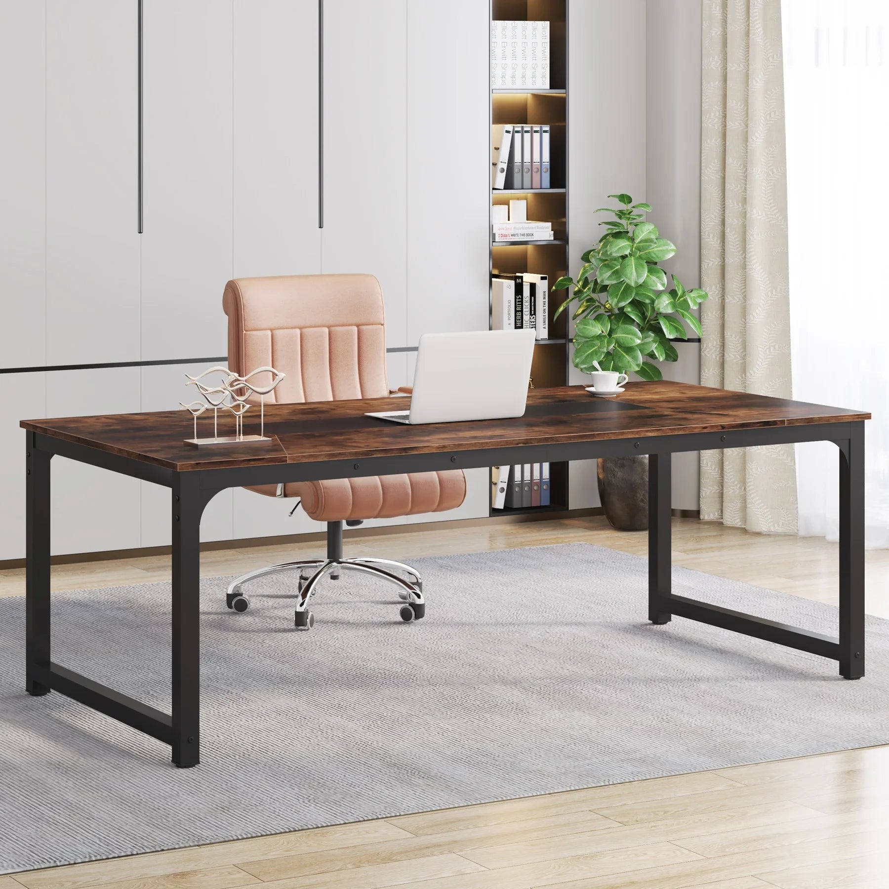 Tribesigns Modern Computer Desk 70.8 inch Large Executive Office Desk Study Writing Desk Workstation Computer Table - Buy online at  Vibe In Cart.