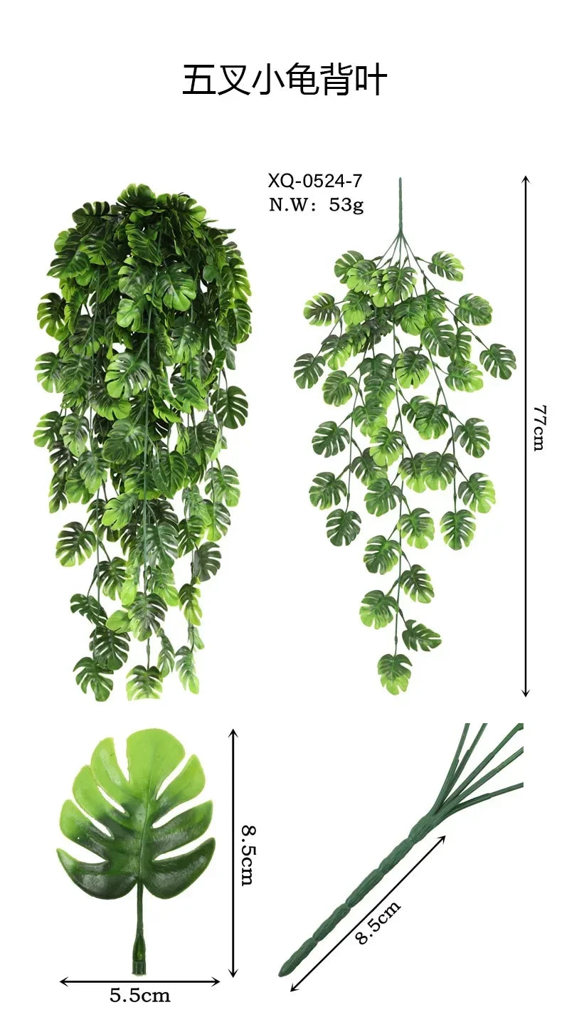 80cm Persian fern Leaves Vines Home Room Decor Hanging Artificial Plant Plastic Leaf Grass Wedding Party Wall Balcony Decoration - Buy online at  Vibe In Cart.