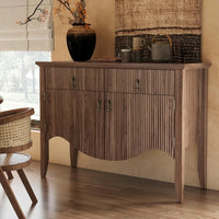 40" Retro Buffet Cabinet with Storage, Fluted Sideboard Credenza with Drawer, Accent Bar Cabinet for Living Room Furniture - Buy online at  Vibe In Cart.