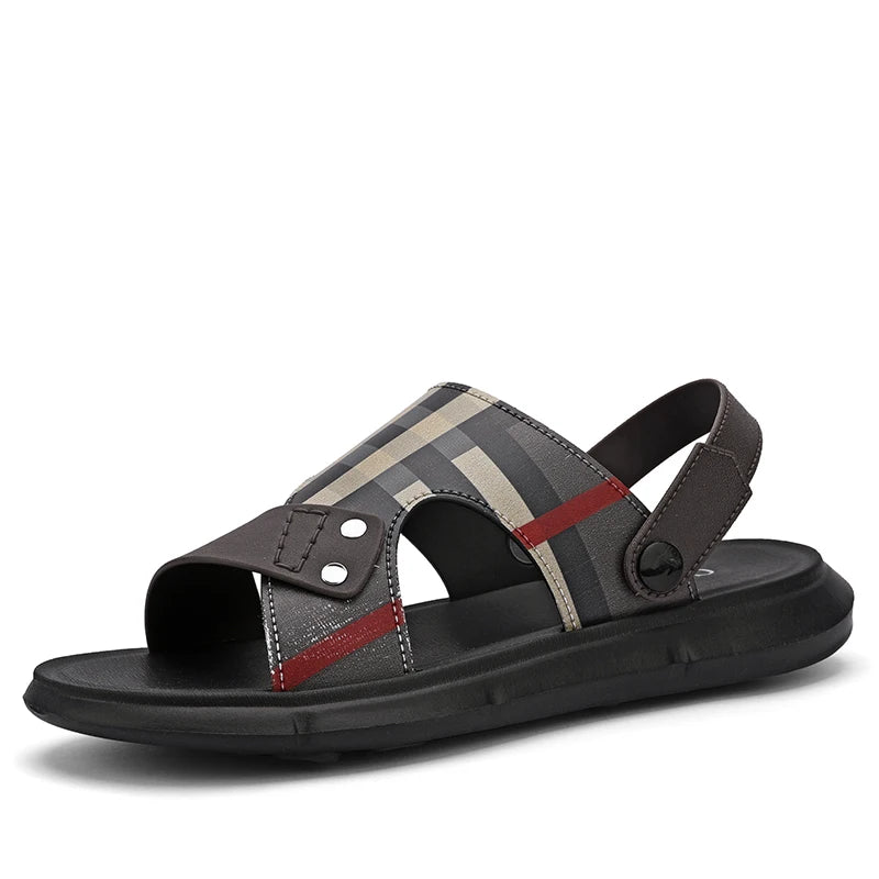 Men's Lightweight EVA Summer Beach Sandals with Medium Heel