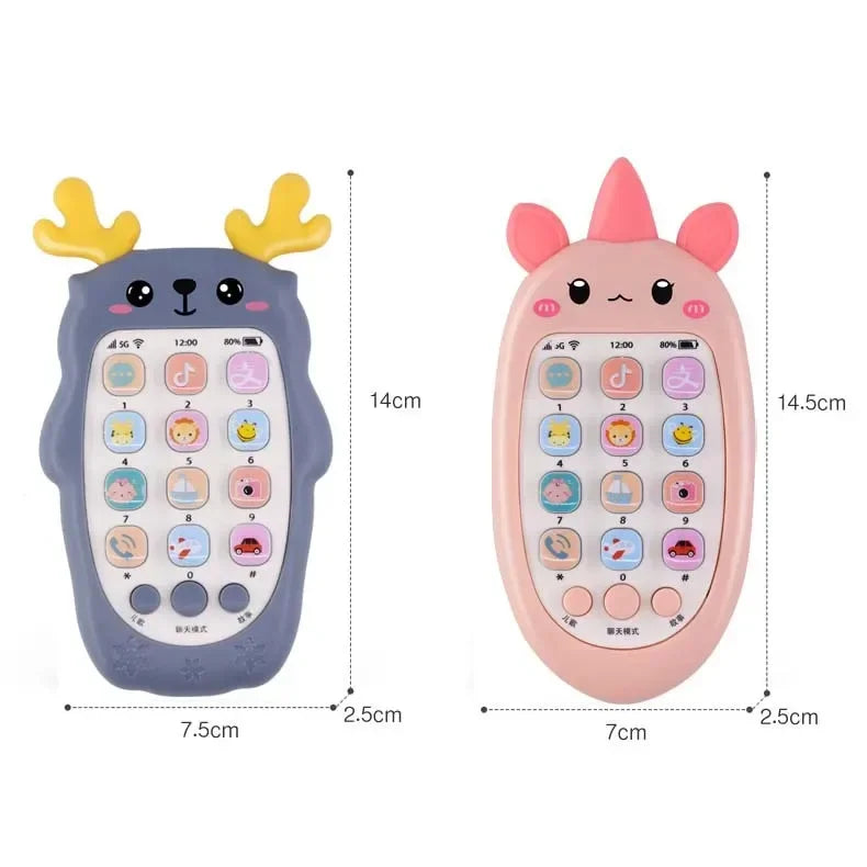 Baby Phone Toys Bilingual Telephone Teether Music Voice Toy Early Educational Learning Machine Electronic Children Gift Baby Toy