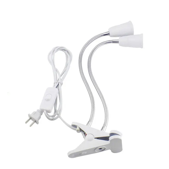 EU US Plug 360 Degrees Flexible Desk Lamp Holder E27 Base Light Socket Gooseneck Clip-On Cable With On Off Switch for Home Plant - Buy online at  Vibe In Cart.