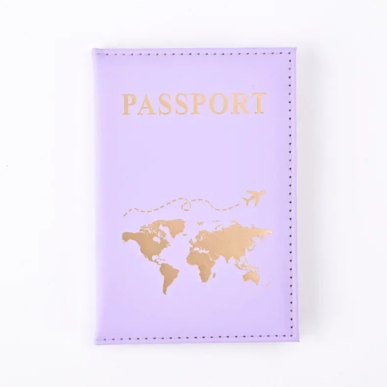 Slim Polyester Passport Cover Travel Wallet Card Case