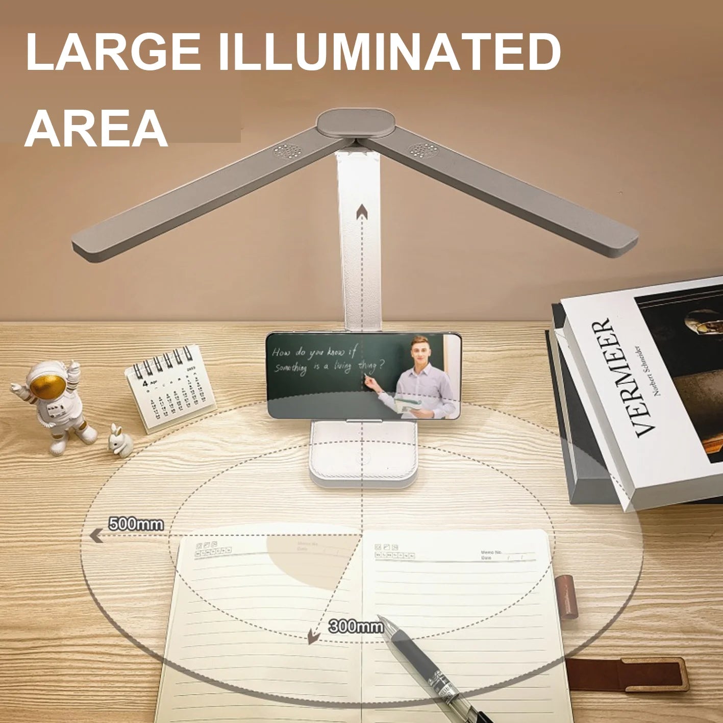 LED Desk Lamp 3 Levels Dimmable Touch Night Light USB Rechargeable Eye Protection Foldable Table Lamp For Bedroom Bedside Desk - Buy online at  Vibe In Cart.