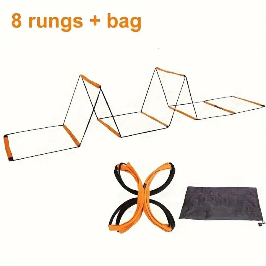 6/8/10/12-Grid Multi-Purpose Agility Ladder - Soft, durable, portable training equipment for fitness, speed and agility training - Buy online at  Vibe In Cart.